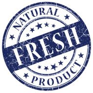 Fresh blue stamp