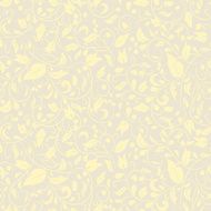 floral ornament pale yellow N2