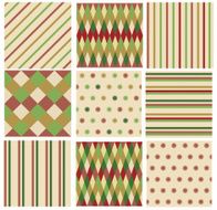 Vector set geometry striped polka dots seamless patterns N2
