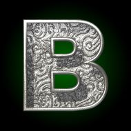 Vector silver cutted figure b
