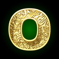 Vector golden cutted figure o