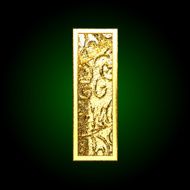 Vector golden cutted figure i