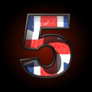 Vector Great Britain cutted figure 5 N2