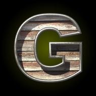 Vector wooden cutted figure g