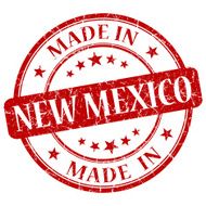 made in New Mexico red round grunge isolated stamp