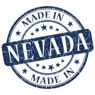 made in Nevada blue round grunge isolated stamp