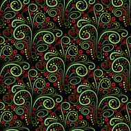 Abstract seamless floral curl pattern Vector illustration N2