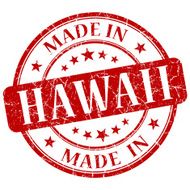 made in Hawaii red round grunge isolated stamp