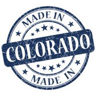 made in Colorado blue round grunge isolated stamp