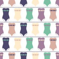 Seamless pattern with swimsuits N4