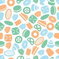 sweet desserts colorful pattern eps10