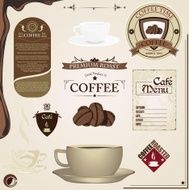 Coffee vintage design elements N2