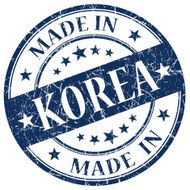 Made In Korea blue stamp