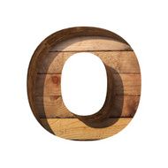 Vector wooden cutted figure o Paste to any background