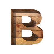 Vector wooden cutted figure b Paste to any background