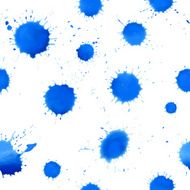 Watercolor Abstract background Seamless pattern with blue blots