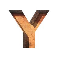 Vector metal cutted figure y Paste to any background N3