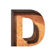 Vector metal cutted figure d Paste to any background N4