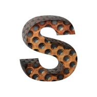 Vector metal cutted figure s Paste to any background N4