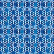 Abstract background of the blue triangles hexagons