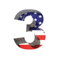 Vector American cutted figure 3 Paste to any background N2