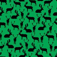 fallow deer silhouette pattern eps10 N2