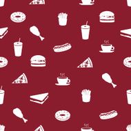 fast food icons pattern eps10 N2