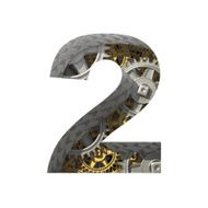 Vector gears cutted figure 2 Paste to any background N2