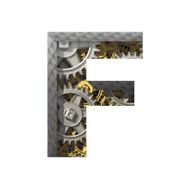 Vector gears cutted figure f Paste to any background N2