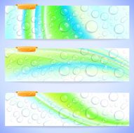 Abstract Banners With Waterdrops