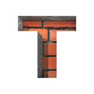 Vector brick cutted figure t Paste to any background