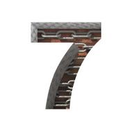 Vector metal cutted figure 7 Paste to any background N4