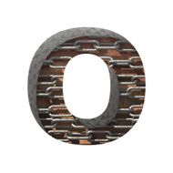 Vector metal cutted figure o Paste to any background N4