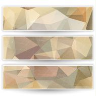 Abstract geometric trianglular banners set N6