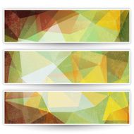 Abstract geometric trianglular banners set N7