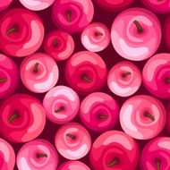 Seamless background with pink apples Vector illustration