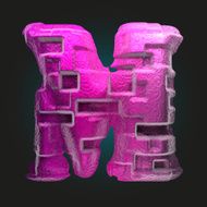 vector pink plastic figure m N2