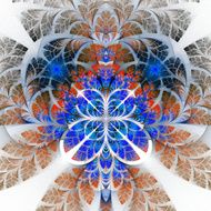 Multicolor fabulous fractal pattern Collectiont - tree foliage N9