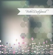 Abstract background from hexagons plants blur N2