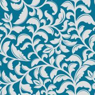 Blue Floral Pattern N13