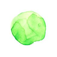 Green watercolor circle