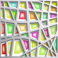 3d geometric background with shadows paper look graphic N10