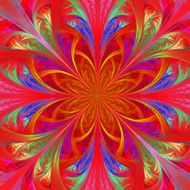 Beautiful multicolor fractal flower Computer generated graphics N9