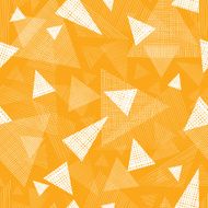Yellow textured triangles seamless pattern background
