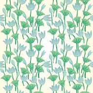 Vintage floral seamless pattern Vector texture with flowers N2