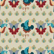Seamless pattern with repetitive flowers