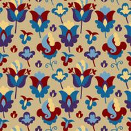 Seamless color flower pattern