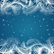 Vector frame of frosty pattern