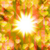 abstract background of glowing hearts N2