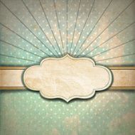 Vintage Sunbeams Background with Label